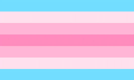 Transfeminine Flag - blue and pink